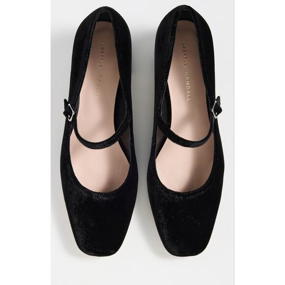 Loeffler Randall Lyra Mary Jane Pumps in Black Velvet 6 - Picture 4 of 5